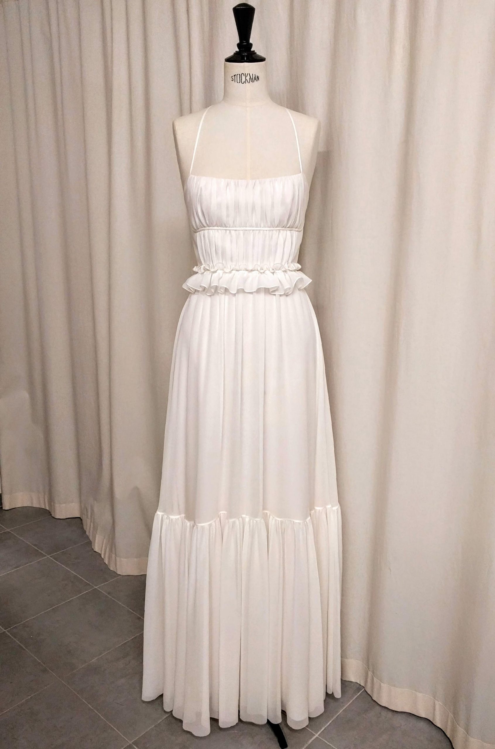 robe de mariée sur mesure paris drapé mousseline de soie