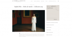article la mariée aux pieds nus Daphné Bloc nouvelle collection